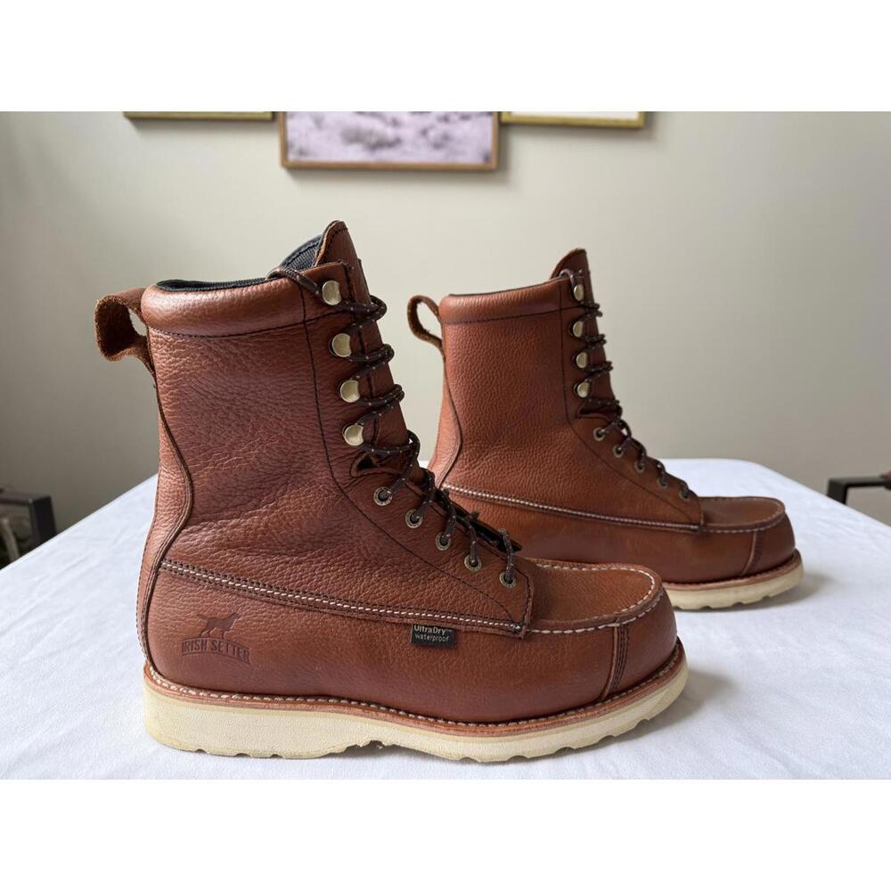 Irish Setter 9" Wingshooter 894 Waterproof Leather Moc Toe Boots Sz11